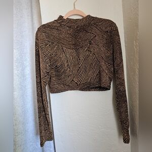 Fun going out crop top, long sleeve, sparkly, long sleeve crop top